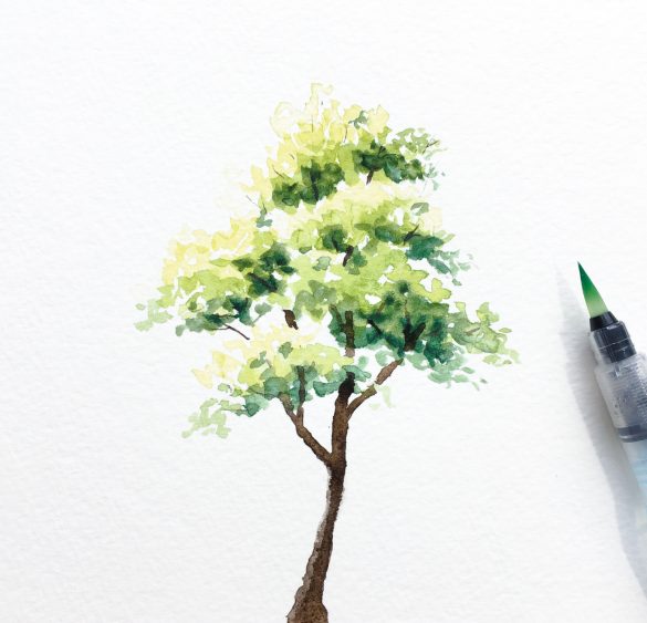 Watercolor Bushes and Trees in 4 Easy Steps – ReFine Art Blog