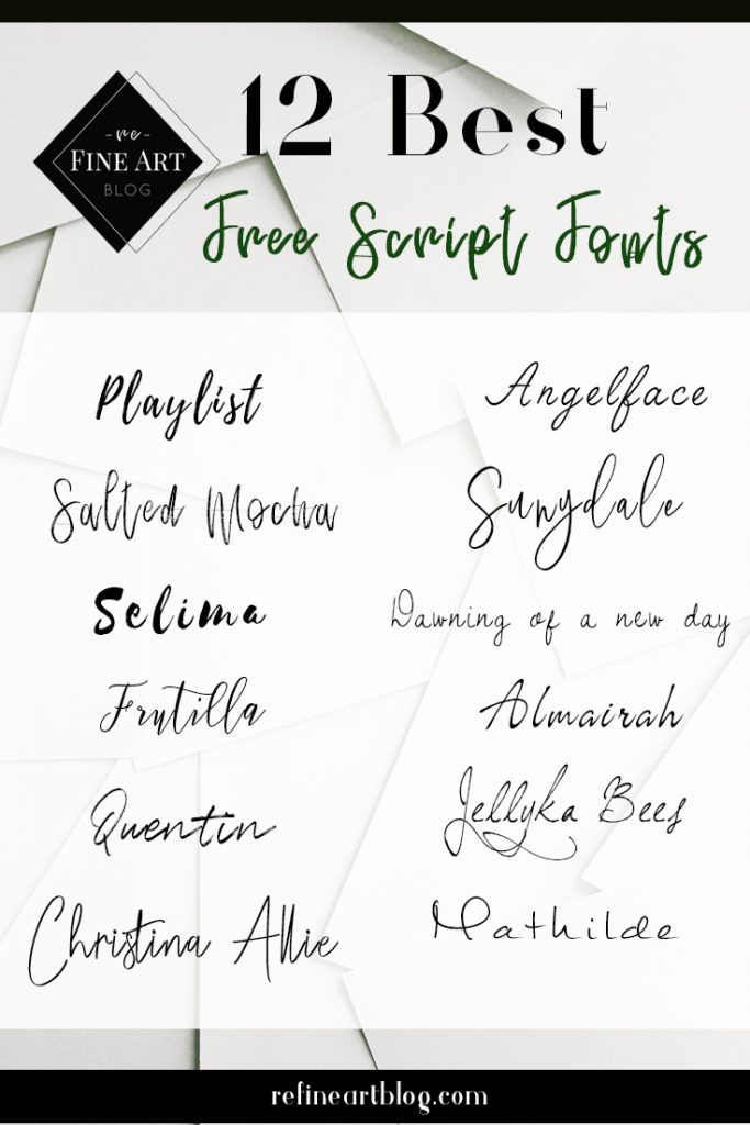 12 Best Free Script Fonts for Blogging and Personal Graphics ReFine